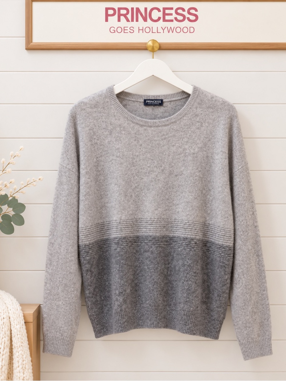 PRINCESS GOES HOLLYWOOD Grey Sparkle Knit Sweater – Estimated L